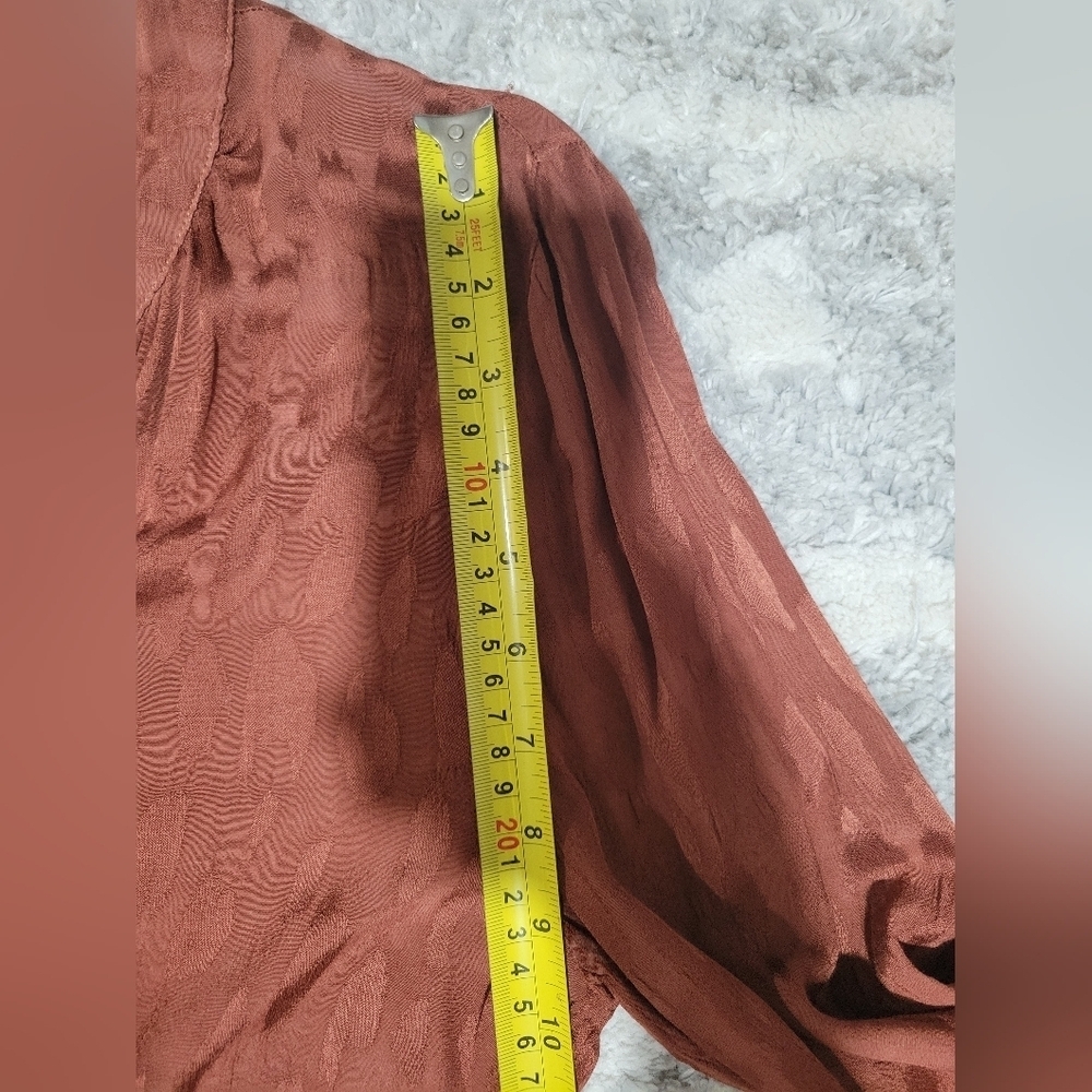 Women's Brown Button-Up Top - Picture 12 of 13